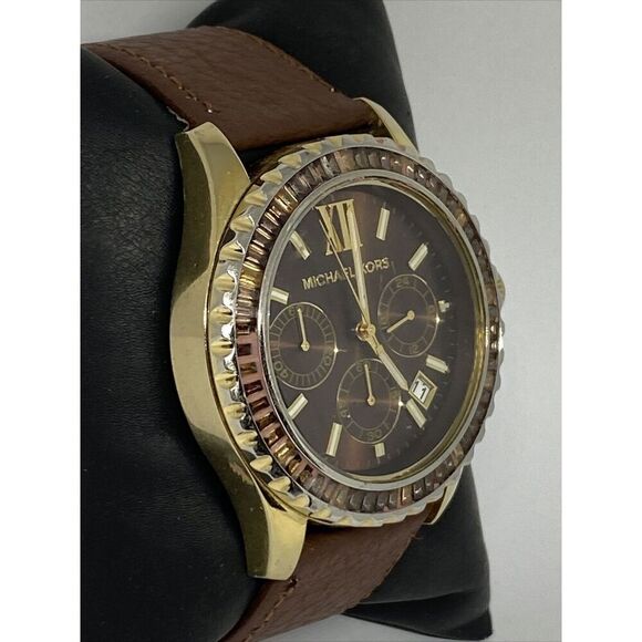 Michael Kors Everest MK5873 Women's Brown Leather Analog Dial Quartz Watch WO557 - Picture 5 of 12